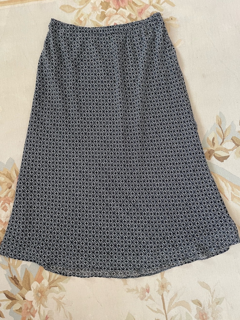 Black & White Geometric A-Line Skirt